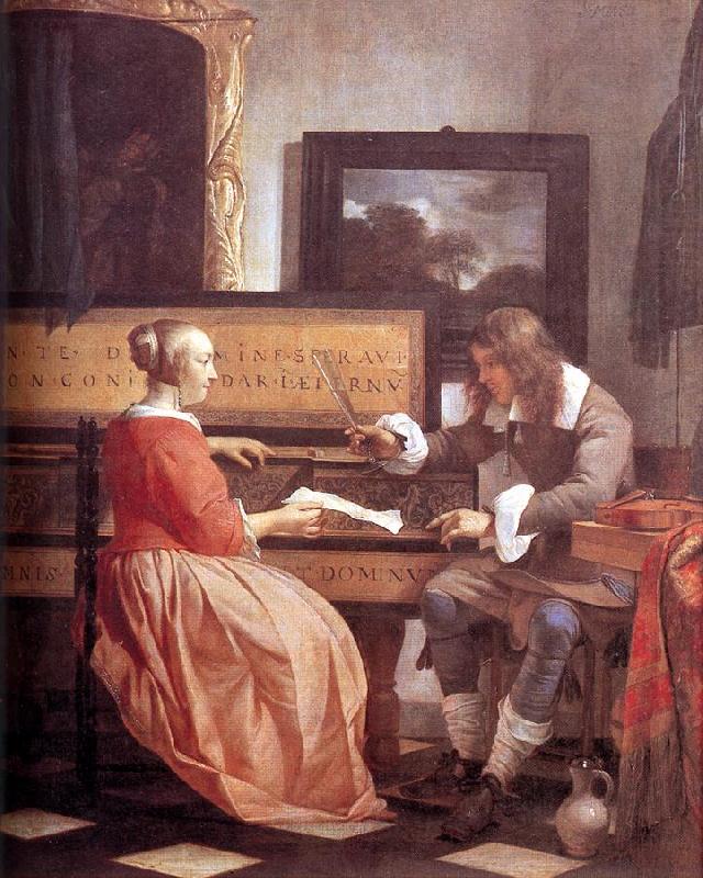 Man and Woman Sitting at the Virginal f, METSU, Gabriel